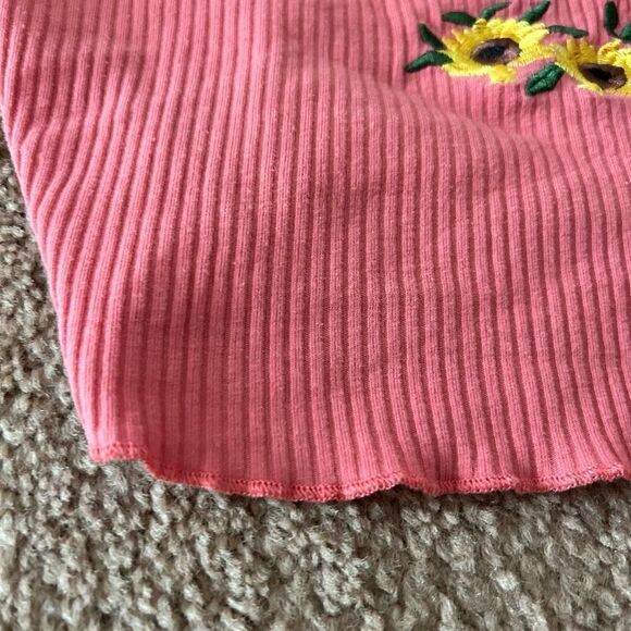 SHEIN Floral Embroidered Crop Cami Top Large - Picture 15 of 16